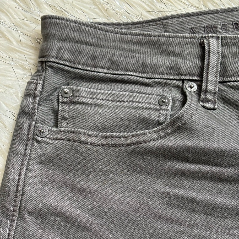 American Eagle Men’s AirFlex Athletic Fit Low waisted Gray Jeans Size 30x30 - Picture 3 of 16